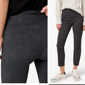 NEW Lululemon Here To There High-Rise Ankle 7/8 Pant Crosshatch Texture Black